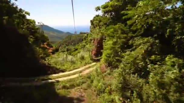 Vue de la tyrolienne à Puerto Galera, Philippines — Video