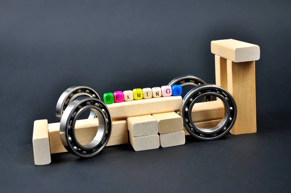 Ball Bearings Wooden Model — Stockfoto