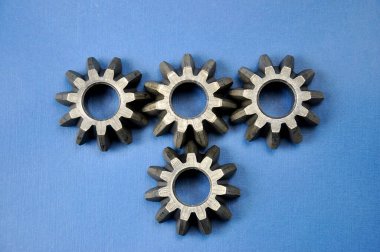 Metal dişliler dişli çarklar. Vites takımı.