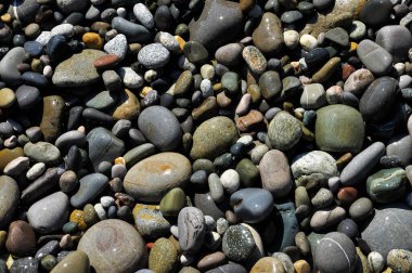 Deniz çakıl taşları yakın plan. Arkaplan resmi.