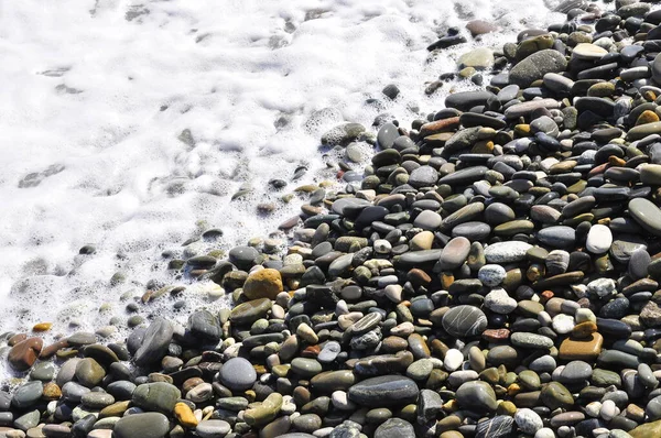Plaża Żwirowa Zbliżenie Obraz Tła — Zdjęcie stockowe
