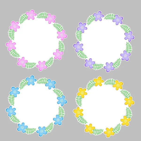 Cadre floral pour texte, cadre d'été. Illustration vectorielle — Image vectorielle