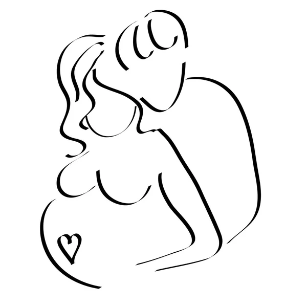 Карточка это девочка. Это мальчик, шаблон фона, поздравления, беременная девушка — стоковый вектор