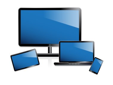 vektör akıllı telefon, tablet, dizüstü bilgisayar, bilgisayar kümesi