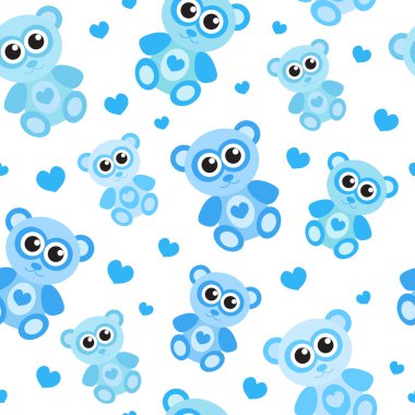  sorunsuz duvar kağıdı deseni oyuncak ayı, yumuşak oyuncak, oyuncak ayı, vektör çizim, çocuk duvar kağıdı, çocuk arka plan