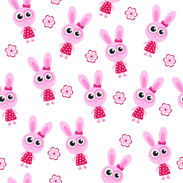 Rabbit, bunny naadloze textuur — Stockvector