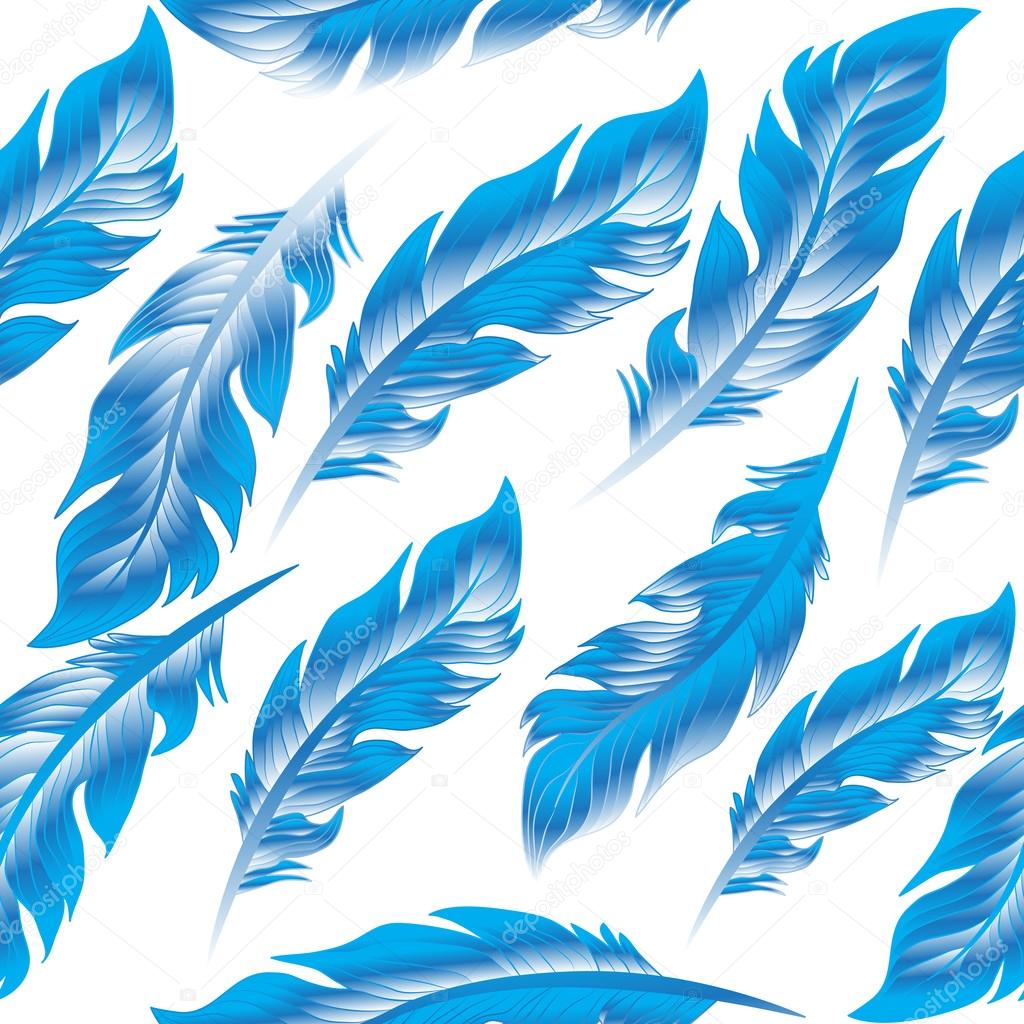 シームレスな壁紙の羽のパターン テクスチャ 無限の背景 ベクトル図では 白い背景の上の羽 ストックベクター C Amelie1 112945396