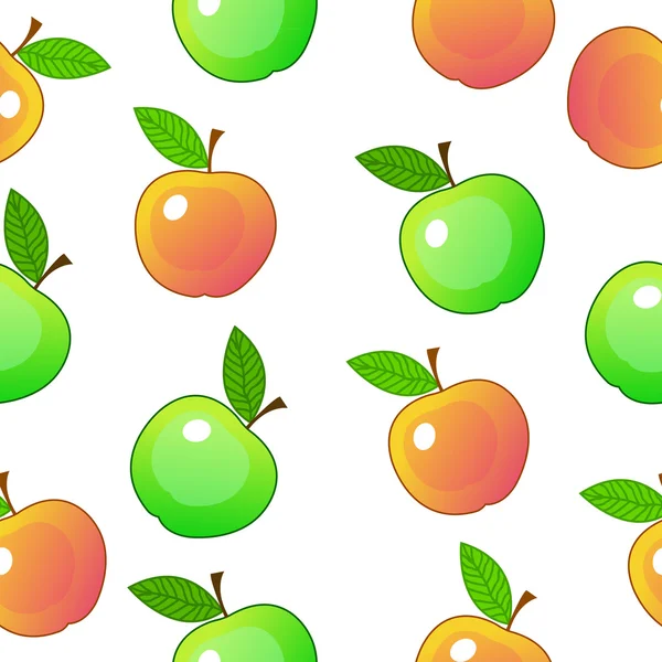 Vecteur de motif sans couture Apple — Image vectorielle
