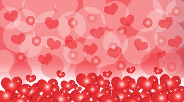 Valentine's Day hearts banner vector illustration — Stock Vector