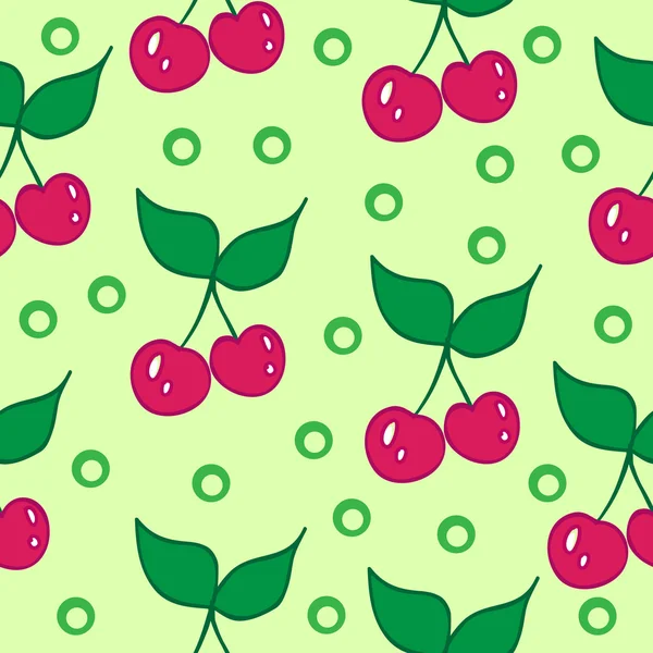 Ilustracja wektorowa Sweet Cherry wzór — Wektor stockowy