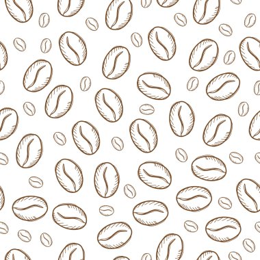 Kahve kroki el çizim desen vektör çizim