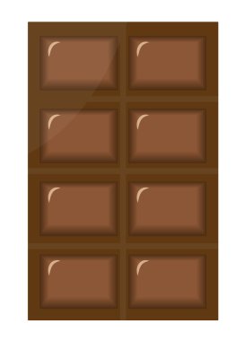 Beyaz arka plan vektör çizim üzerinde çikolata