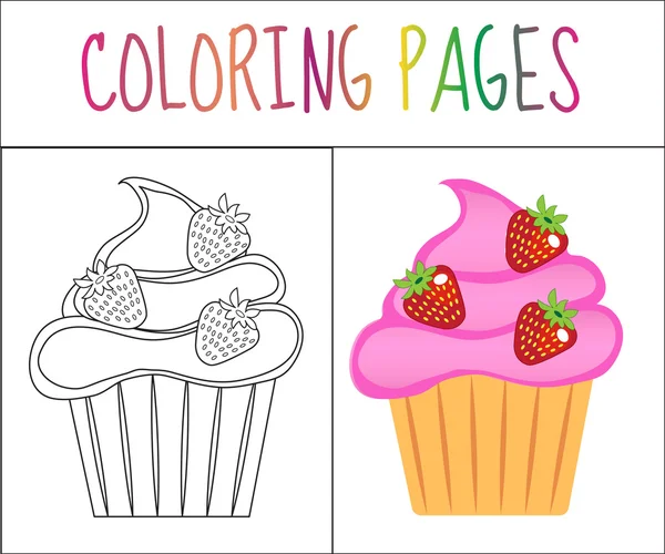 Cupcake Color Pages Images Vectorielles Cupcake Color Pages Vecteurs Libres De Droits Depositphotos
