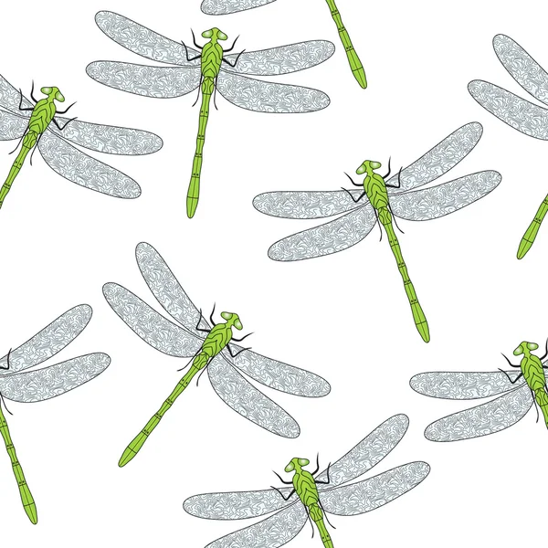 Dragonfly smidig konsistens, dragonfly bakgrund, bakgrundsbild. Vektor illustration — Stock vektor