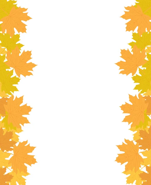 Herfst bladeren geïsoleerd op witte achtergrond, herfst banner voor tekst. Vector illustratie — Stockvector