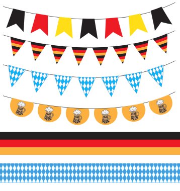 Oktoberfest amblemi, etiketi. Oktoberfest festivali. Vektör çizimi