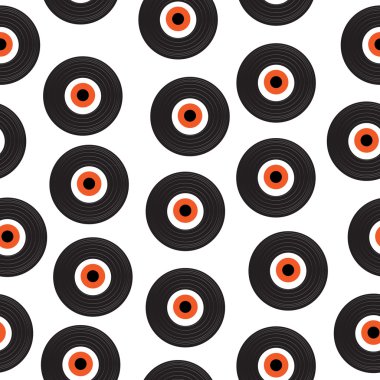 müzik vinil plak sorunsuz doku, vinil kayıt arka plan, duvar kağıdı, kumaş. Vektör çizim