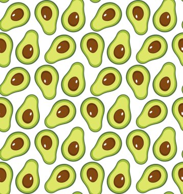 Avokado güzelliği kusursuz desen. Vektör illüstrasyon rengi kusursuz desen. tropikal friut kavramı