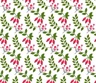 Noel bitkileri pürüzsüz desen. Tekrar eden mutlu noeller kış çiçekleri. Tatil arkaplanı. Vecto illüstrasyonu