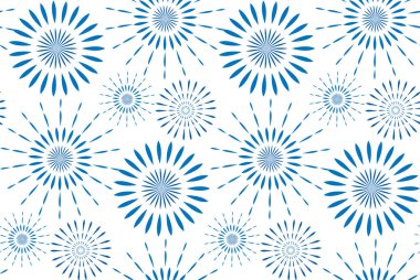 İsrail Bağımsızlık Günü 'nüz kutlu olsun havai fişeklerle kusursuz bir şablon. Yahudi Tatilleri. Sonsuz geçmiş, doku. Vektör