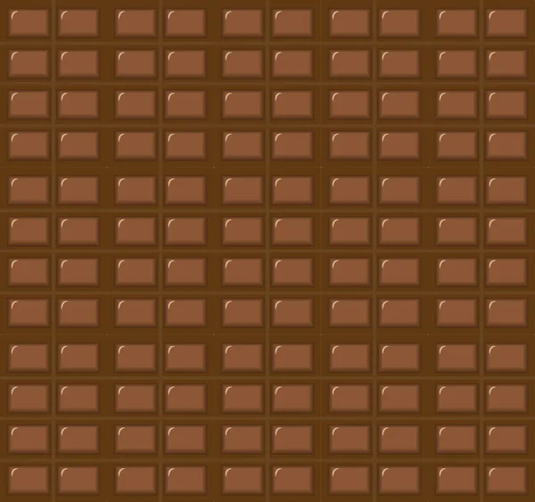 Barra de chocolate de leite sem costura padrão. Vetor de chocolate escuro fundo azulejo repetido — Vetor de Stock