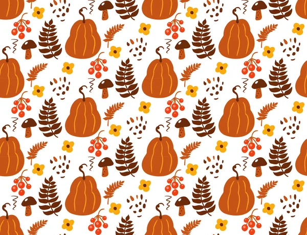 Boho abstract autumn seamless pattern. Bohemian print creative contemporary aesthetic doodle style, repeating texture, background. Vector illustration — Stock Vector