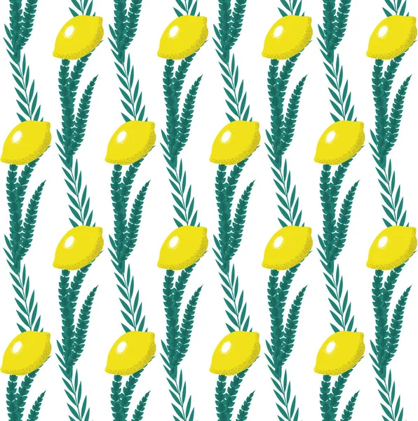 Gelukkig Sukkot naadloos patroon. Joodse vakantiehutten eindeloze achtergrond. Herhaal de textuur met etrog, lulav, Arava, Hadas. Vectorillustratie. — Stockvector