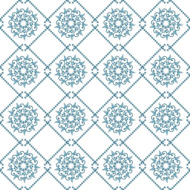Sicilya mavisi seramik seramik desen, tekrar eden doku izi, arka plan. Vektör illüstrasyonu