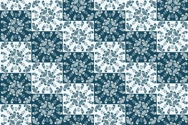 Sicilya mavisi seramik seramik desen, tekrar eden doku izi, arka plan. Vektör illüstrasyonu