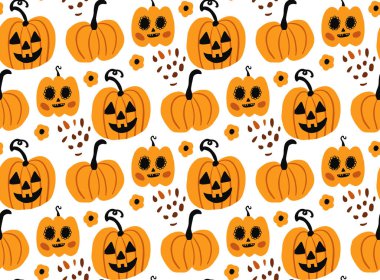 Cadılar Bayramınız kutlu olsun. Soyut, kusursuz desenler. Bohem mistik parmak izi çizim stili. yaratıcı çağdaş estetik karalama sonsuz doku, arka plan. Vektör illüstrasyonu