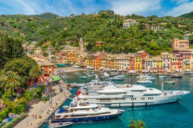 Manzara Portofino Liguria İtalya