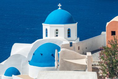 Mimari Santorini Adası, Fira, Kiklad Adaları, Yunanistan