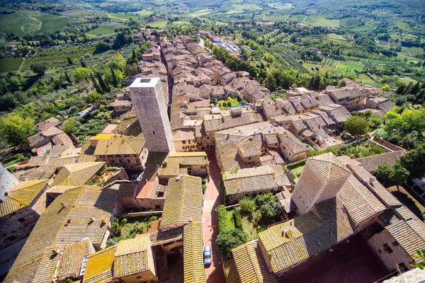 San giminiano Toskana İtalya manzara — Stok fotoğraf