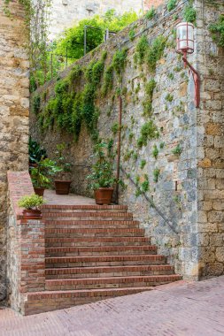 Eski şehir Toskana İtalya