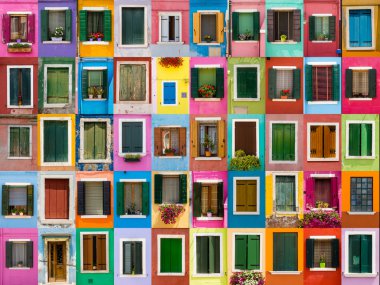 Windows renkli Burano