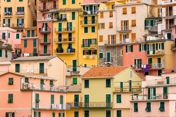 Bâtiments colorés à Manarola Cinque Terre Liguria Italie — Photo