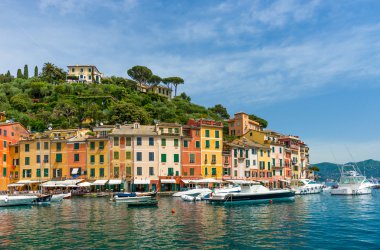 Manzara Portofino Liguria İtalya