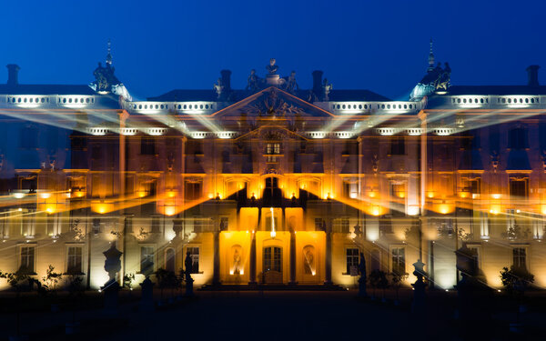 Illuminated Palace Branicki Abstraction Bialystok Poland