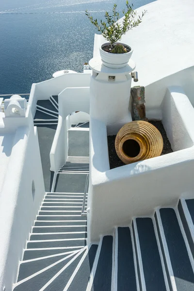 Schody na wyspie Santorini Grecja — Zdjęcie stockowe