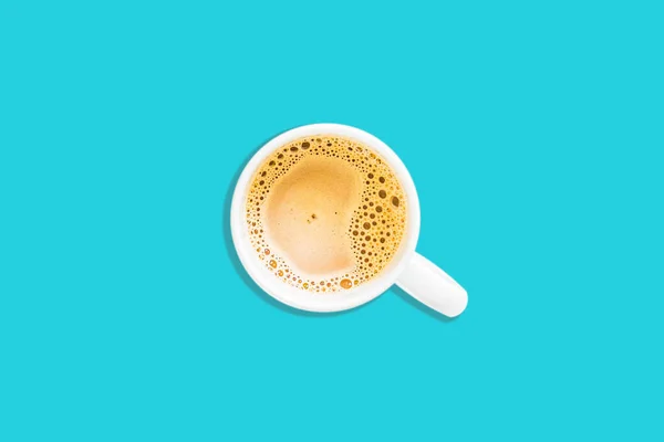 Oberwinkel Einer Tasse Milchtee Teh Tarik Auf Blauem Hintergrund — Stockfoto