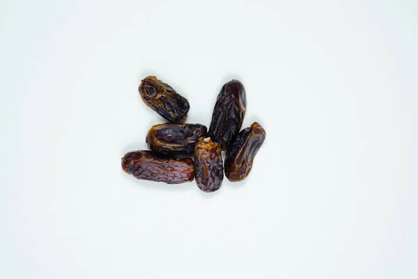 Dates Kurma White Background Copy Space — Stock Photo, Image