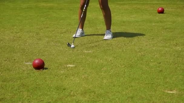 Kuala Lumpur Malaisie Mac 2019 Mettre Balle Golf Sur Vert — Video