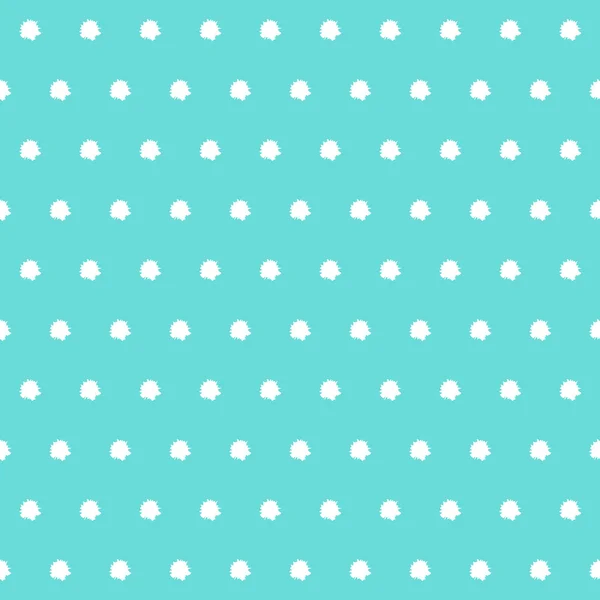 Witte polka dots op tiffany kleur achtergrond — Stockvector