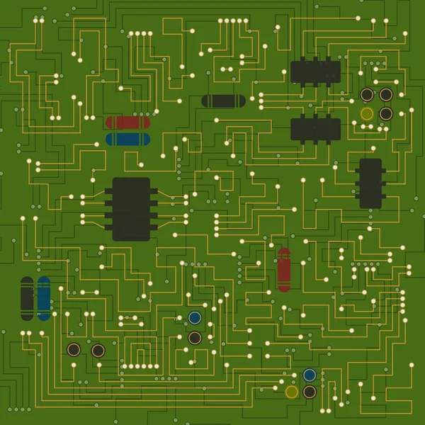 Textura de placa de circuito abstracto . — Archivo Imágenes Vectoriales