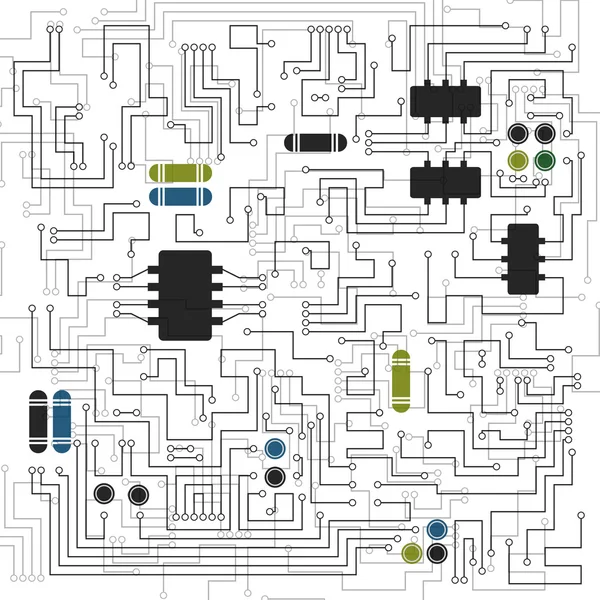 抽象的な回路基板のテクスチャー. — ストックベクタ