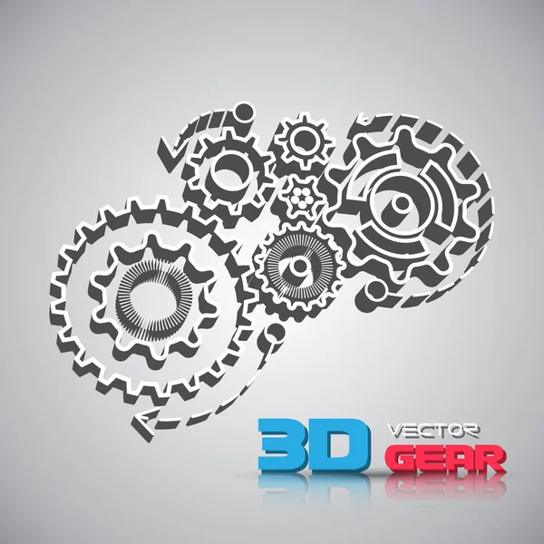 Abstract design template background with gears — Stock Vector