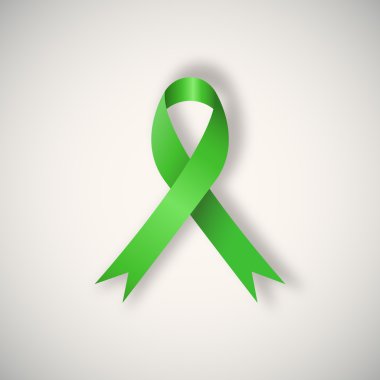 Meme Kanseri Bilinçlendirme yeşil şerit vektör