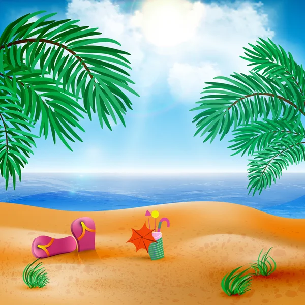 Vector beach landscape