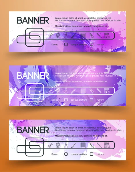 Banners coloridos brillantes — Vector de stock