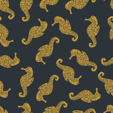 Tipografi yazı denizatı desen